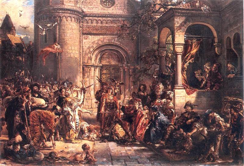 Jan Matejko Reception of the Jews A.D. 1096. oil painting image